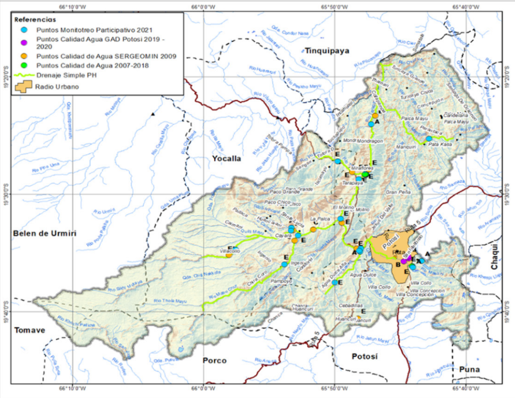 Calidad de los cuerpos de agua de la Cuenca Pampa Huari en la época de estiaje. (PDC).